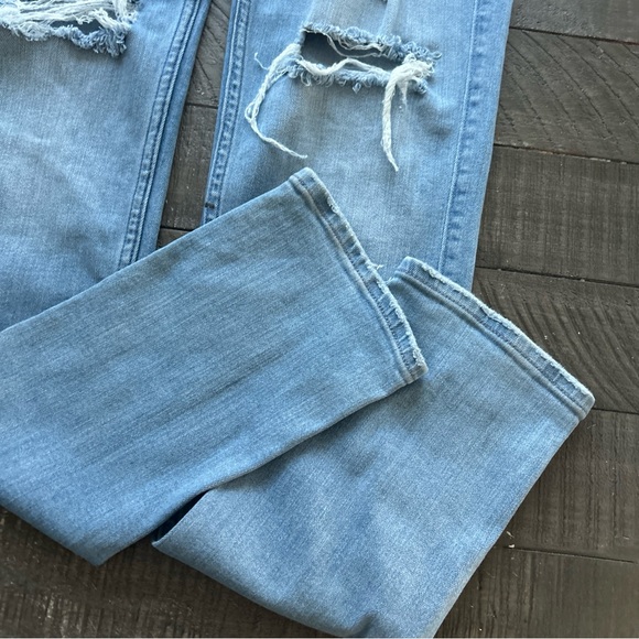 Hollister Jeans Mens 31x32 Light Blue Stacked Skinny Advanced Stretch Distressed - Picture 2 of 10